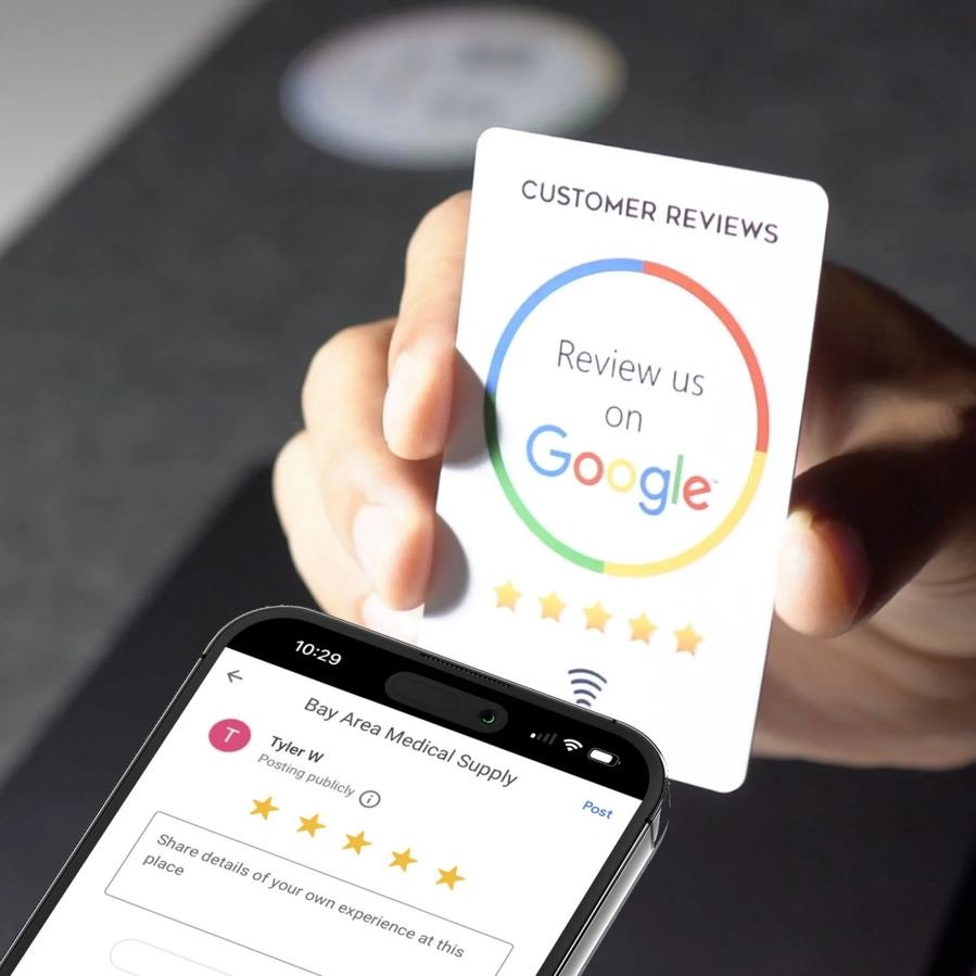 Google Review NFC Card & Live Mobile View
